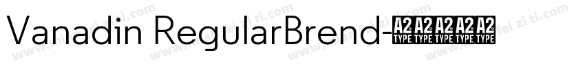 Vanadin RegularBrend字体转换